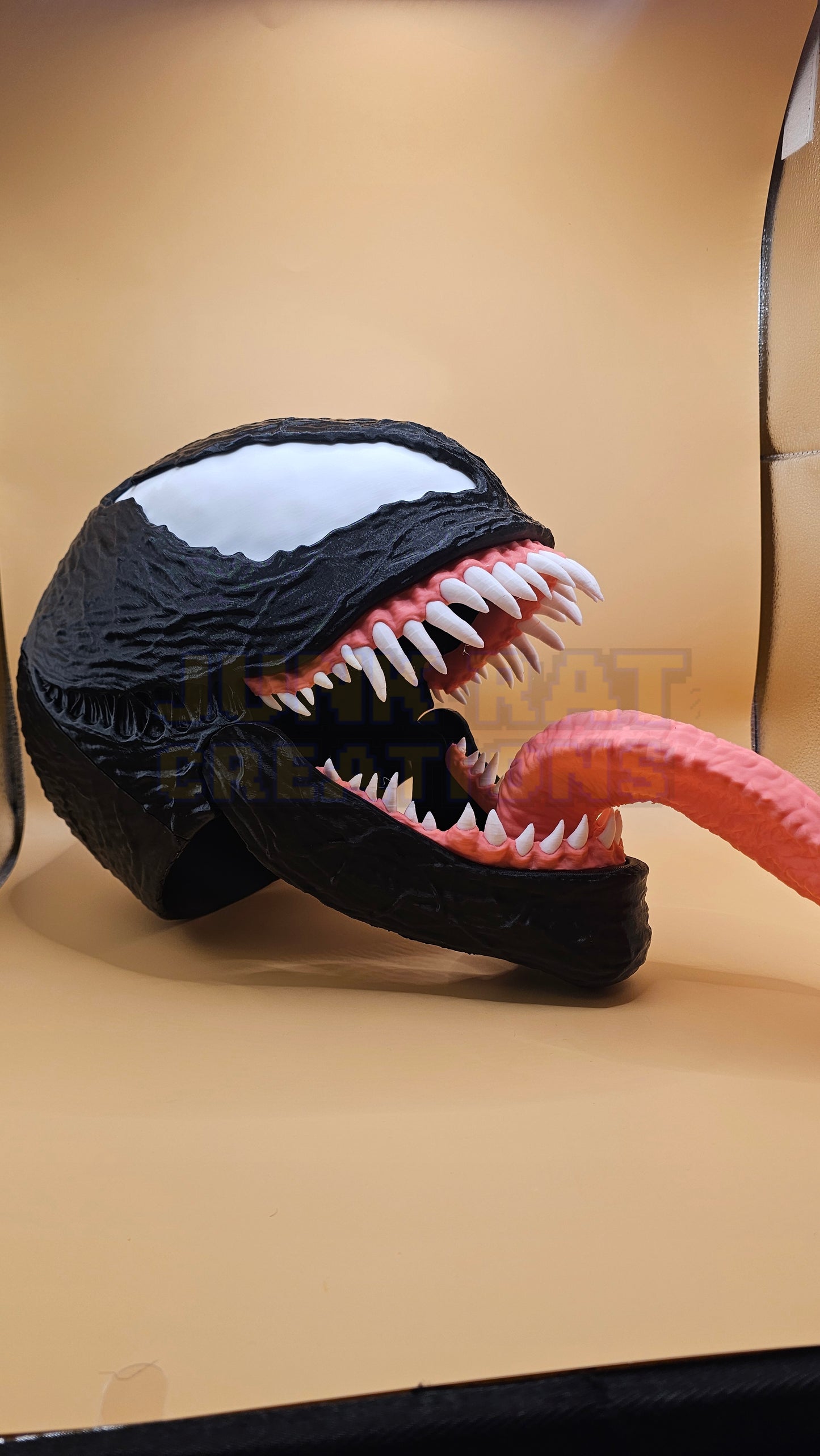 Venom Inspired Hinged Jaw Helmet