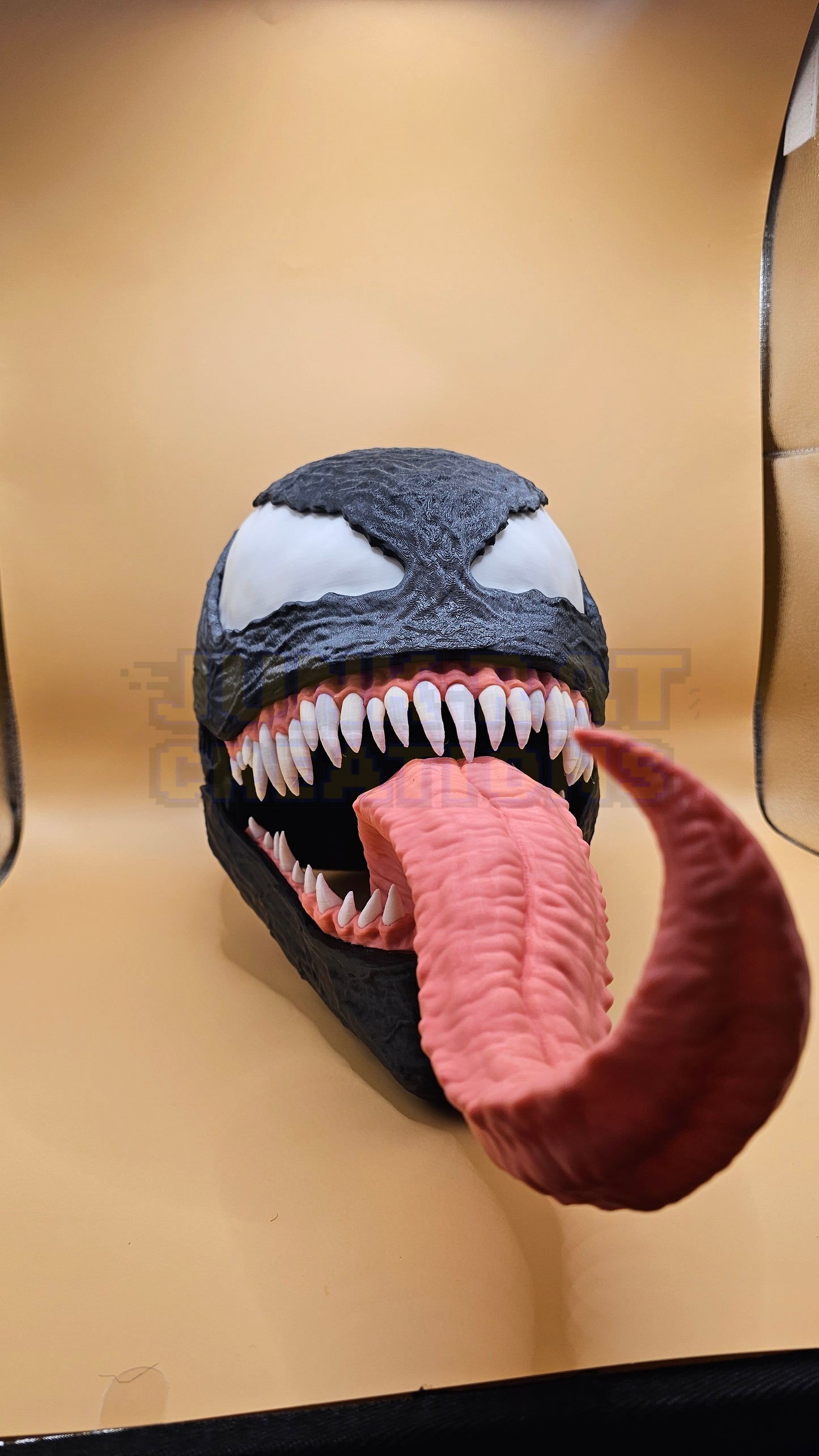 Venom Inspired Hinged Jaw Helmet