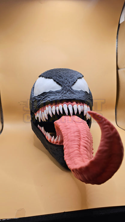 Venom Inspired Hinged Jaw Helmet